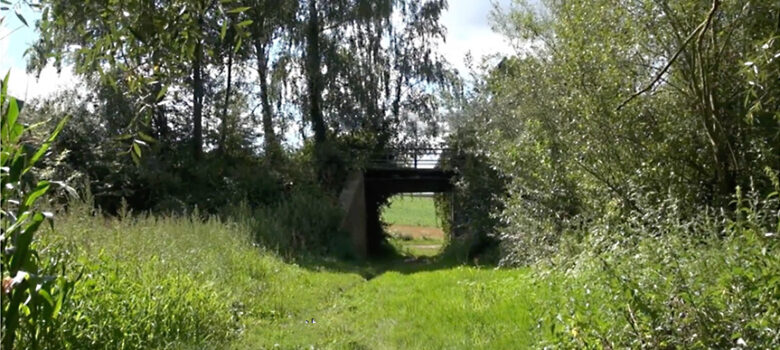 La passerelle du Fourçon avant sa destruction