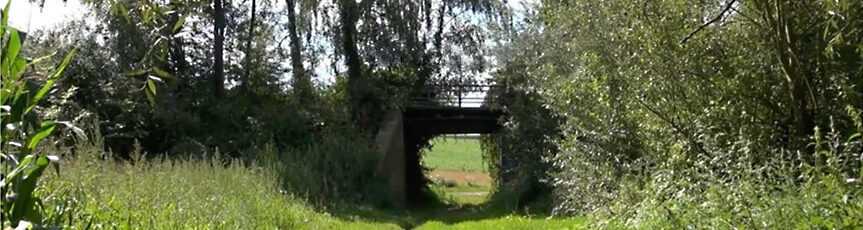 La passerelle du Fourçon avant sa destruction