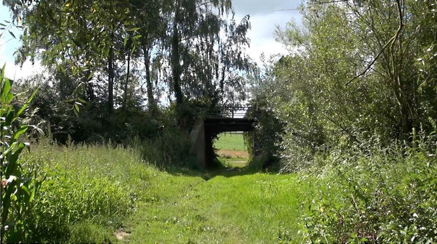 La passerelle du Fourçon avant sa destruction